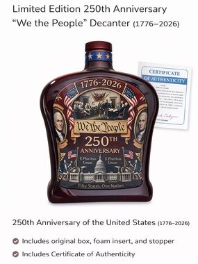 Limited Edition 250th Anniversary “We the People” Decanter (1776–2026)